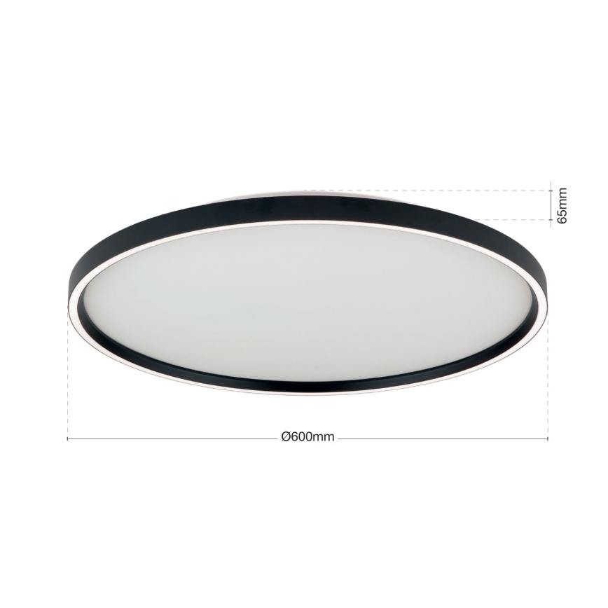 Plafonier LED cu intensitate reglabilă MASCA LED/47W/230V 2700/3350/4000K diametru 60 cm negru