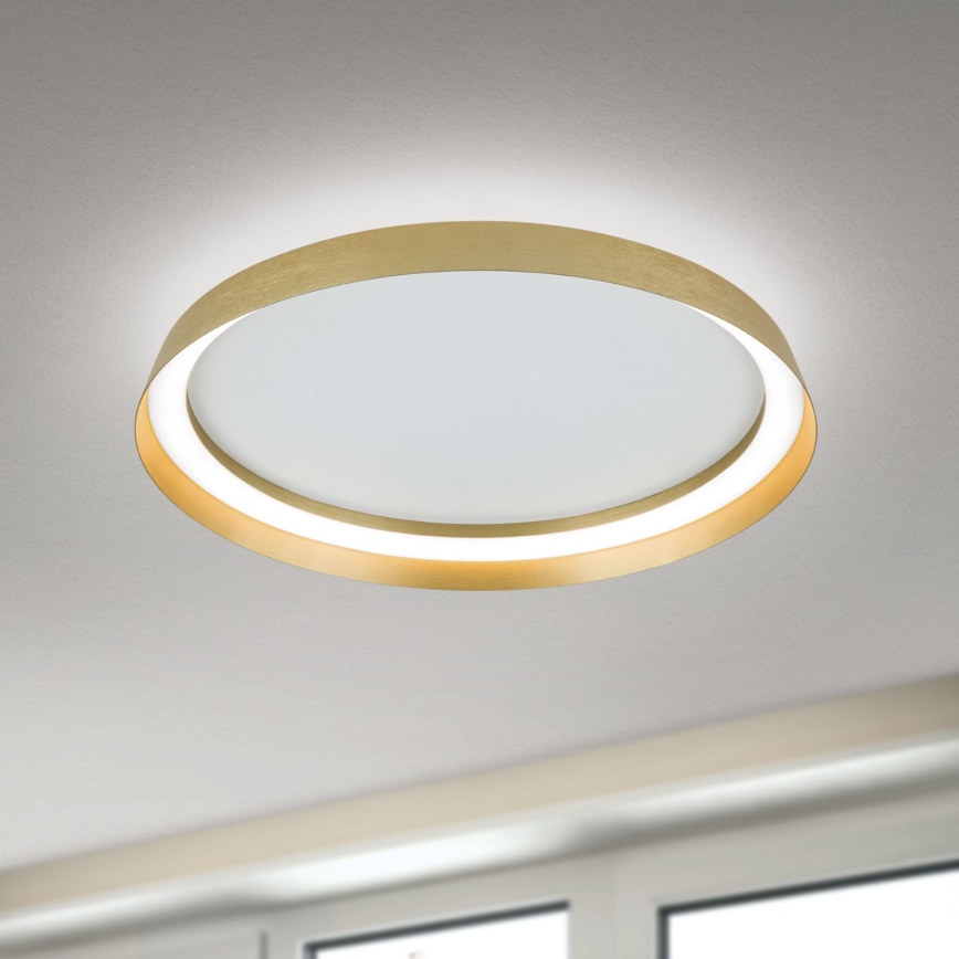 Plafonier LED dimabil MANTA LED/38W/230V 2700/3000/4000K diametru 45 cm, auriu