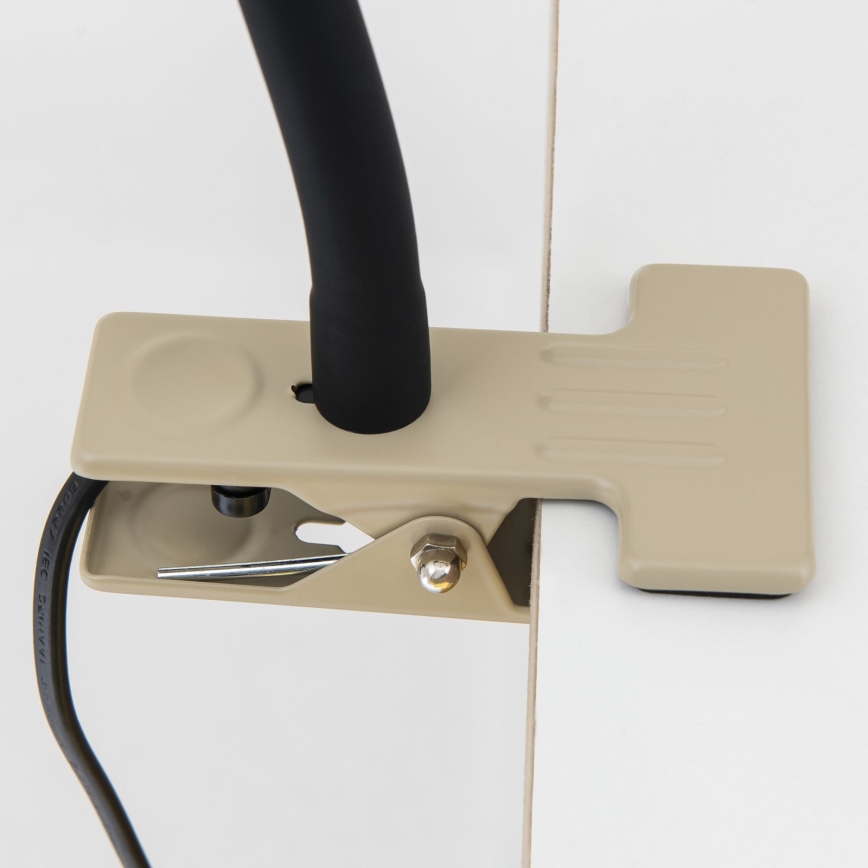 Lampă de birou flexibilă cu clemă DOTTY, 1xGU10/10W/230V, bej/negru