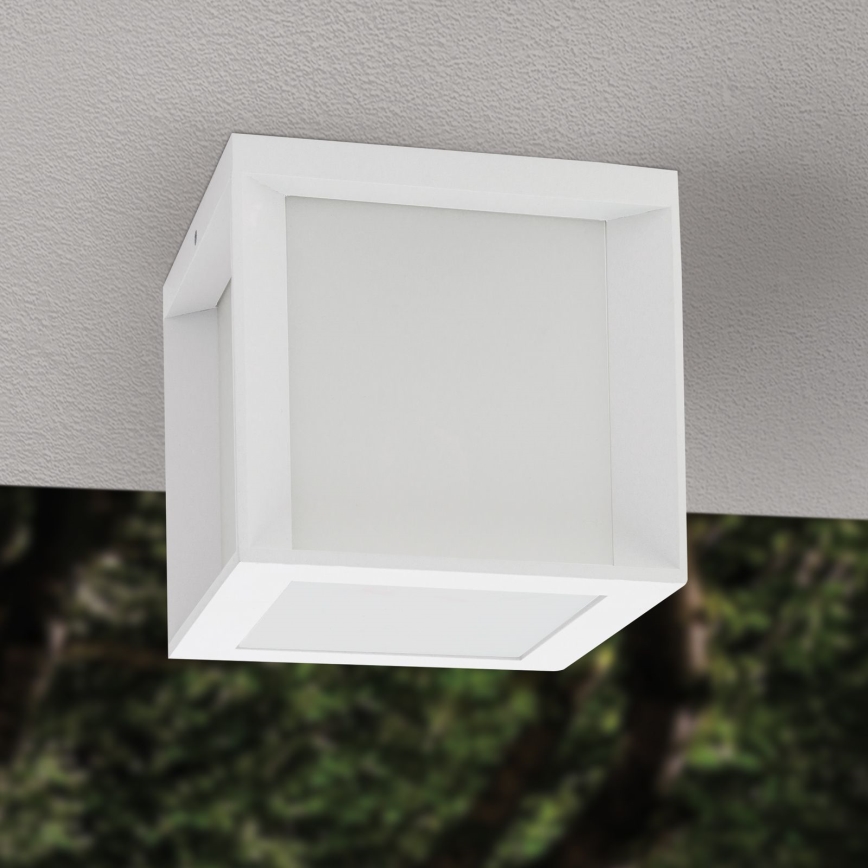 HENRY - Corp de iluminat exterior 1xE27/15W/230V 16x16 cm IP44 alb