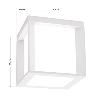 HENRY - Corp de iluminat exterior 1xE27/15W/230V 16x16 cm IP44 alb