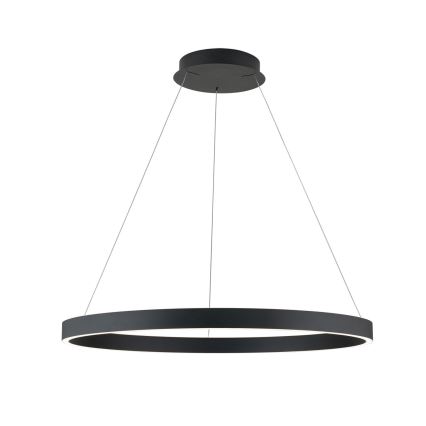 Lustra suspendată LED reglabilă pe cablu KOLK, LED/80W/230V, 2700/3000/4000K, Ø 80 cm, neagră