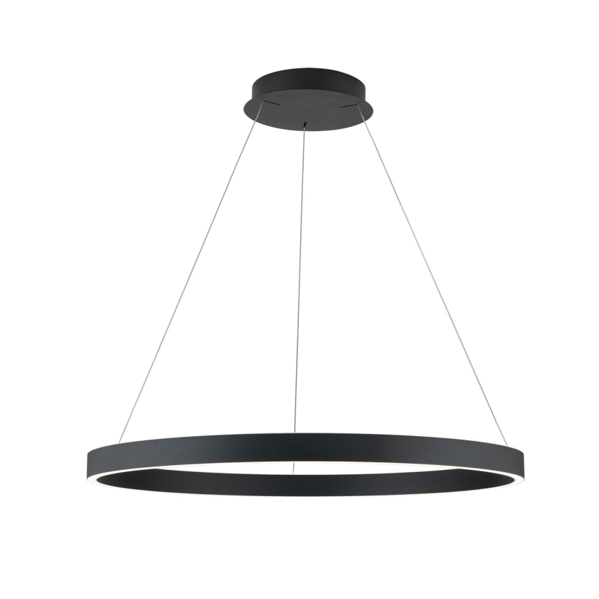 Lustra suspendată LED reglabilă pe cablu KOLK, LED/80W/230V, 2700/3000/4000K, Ø 80 cm, neagră