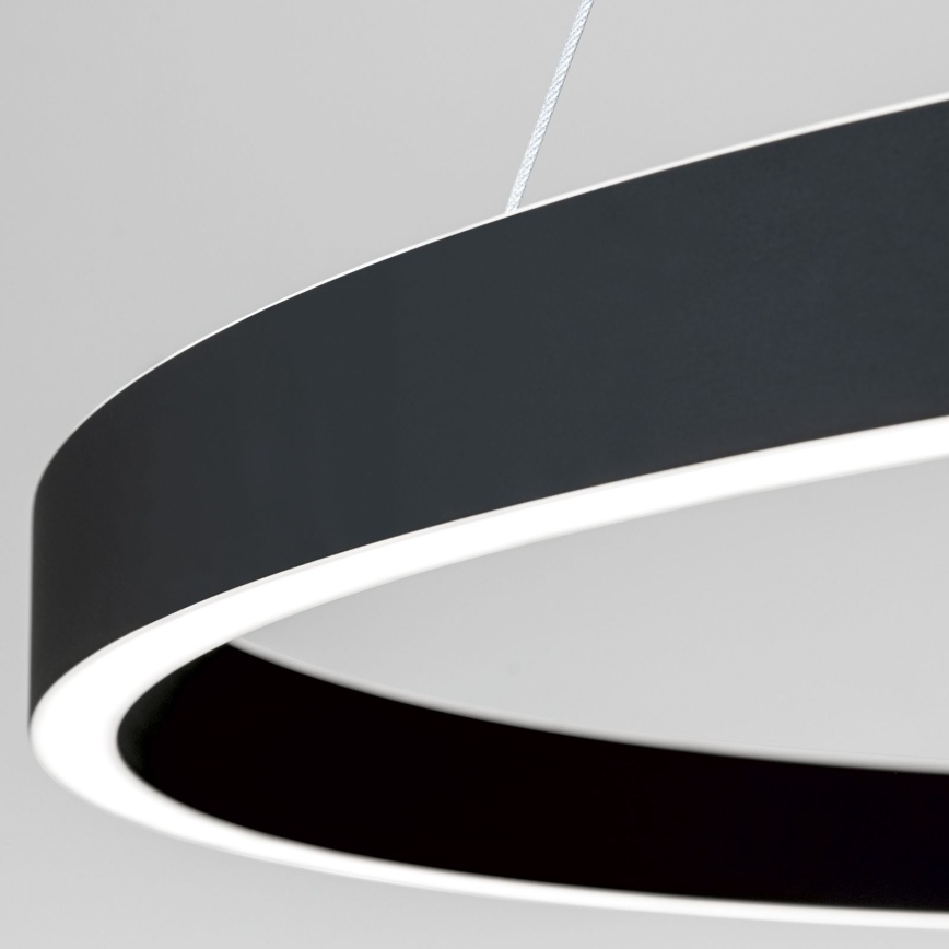 Lustra suspendată LED reglabilă pe cablu KOLK, LED/80W/230V, 2700/3000/4000K, Ø 80 cm, neagră