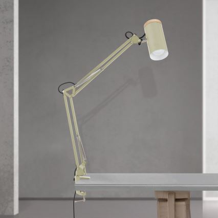 Lampă de birou cu clemă GILI 1xE27/40W/230V, verde