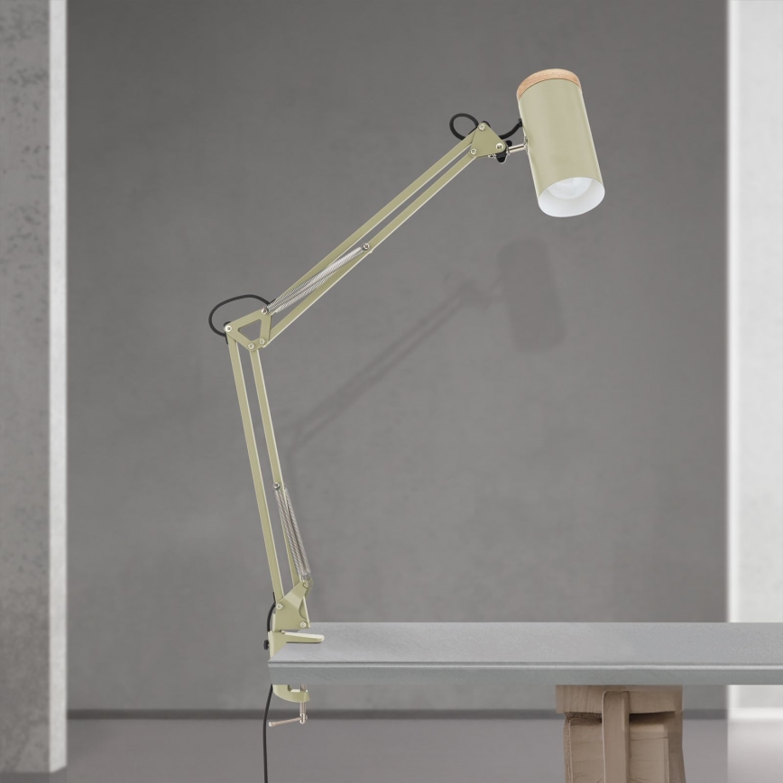 Lampă de birou cu clemă GILI 1xE27/40W/230V, verde