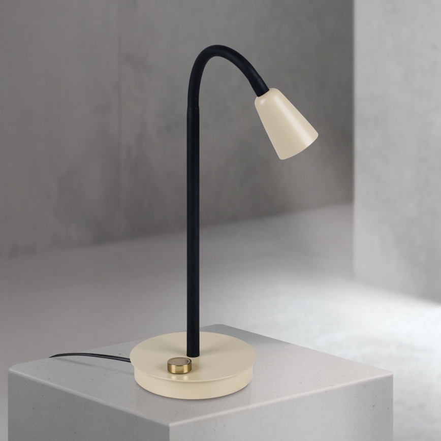 Lampă de birou flexibilă, cu intensitate reglabilă DOTTY 1xGU10/10W/230V bej/negru