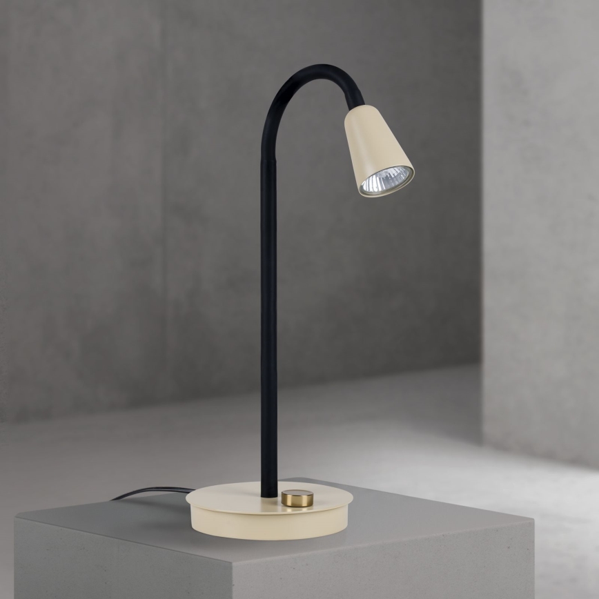 Lampă de birou flexibilă, cu intensitate reglabilă DOTTY 1xGU10/10W/230V bej/negru