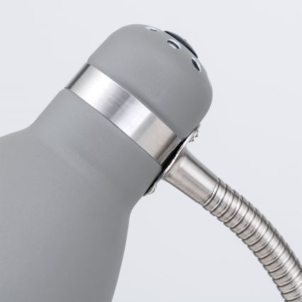 Lampă de birou SCHOOL 1xE27/40W/230V gri/crom mat
