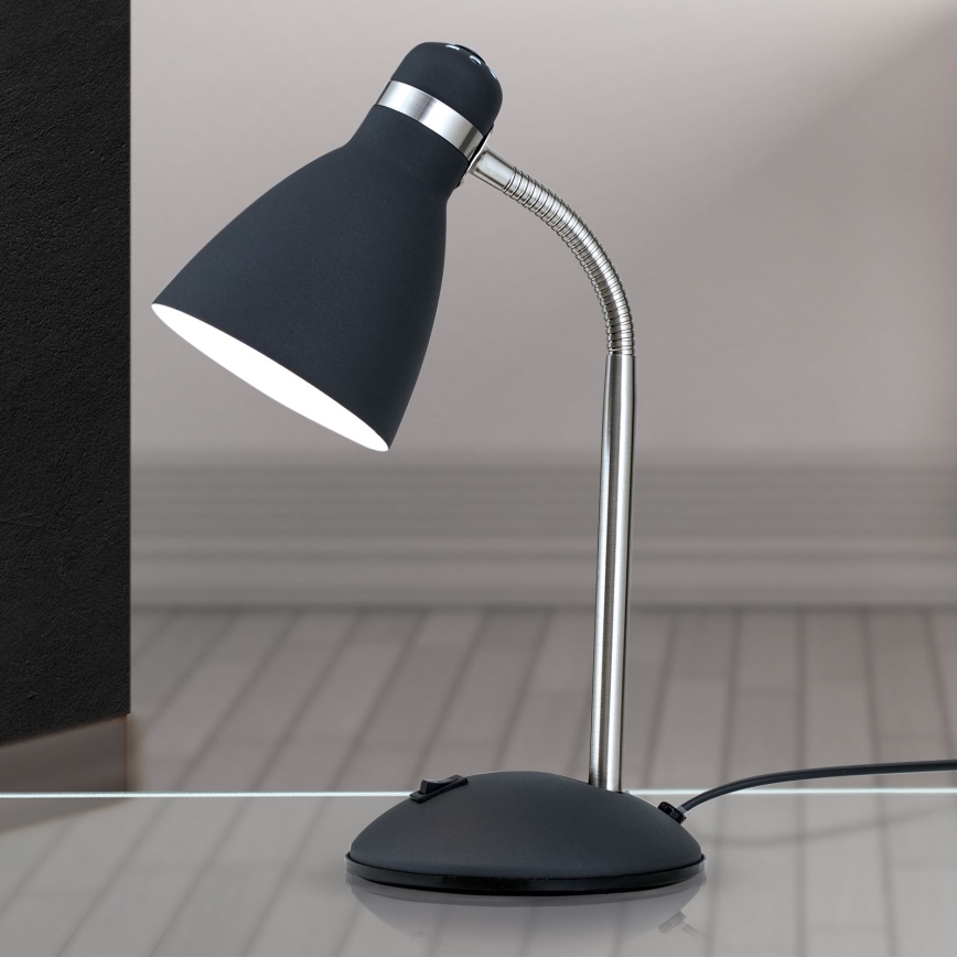 Lampă de birou SCHOOL 1xE27/40W/230V negru/crom mat
