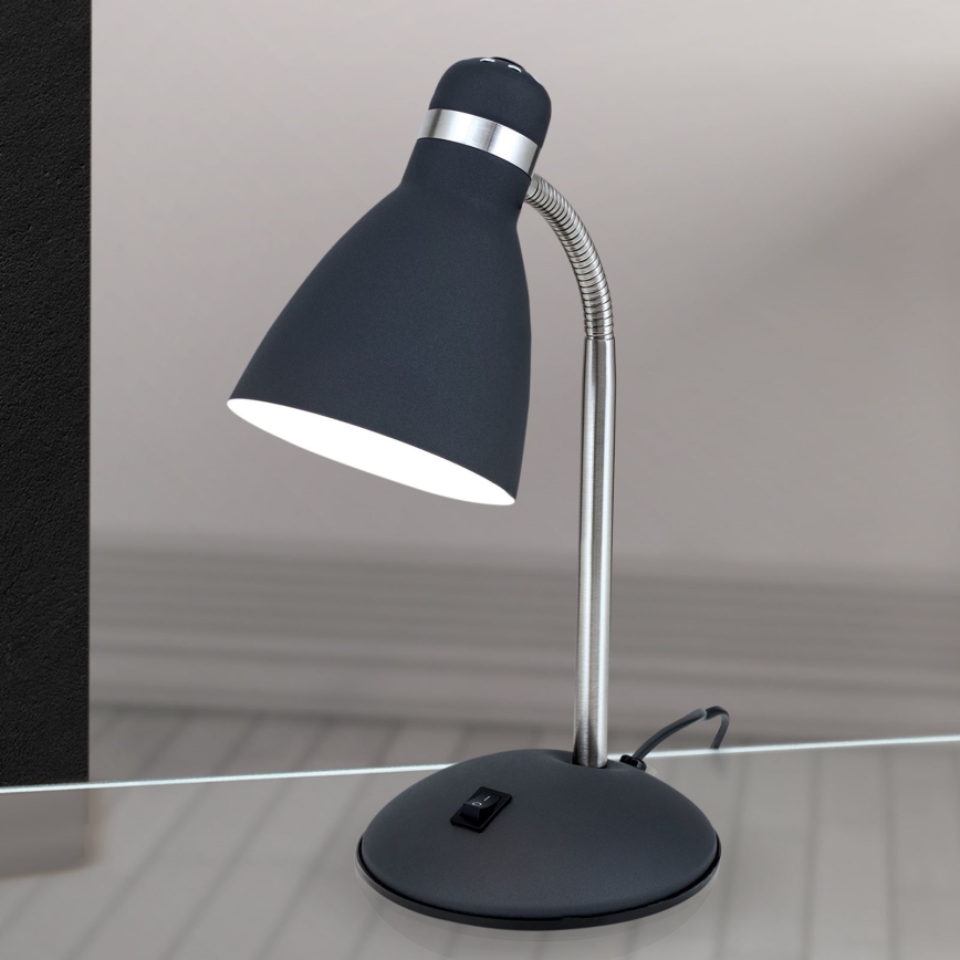 Lampă de birou SCHOOL 1xE27/40W/230V negru/crom mat