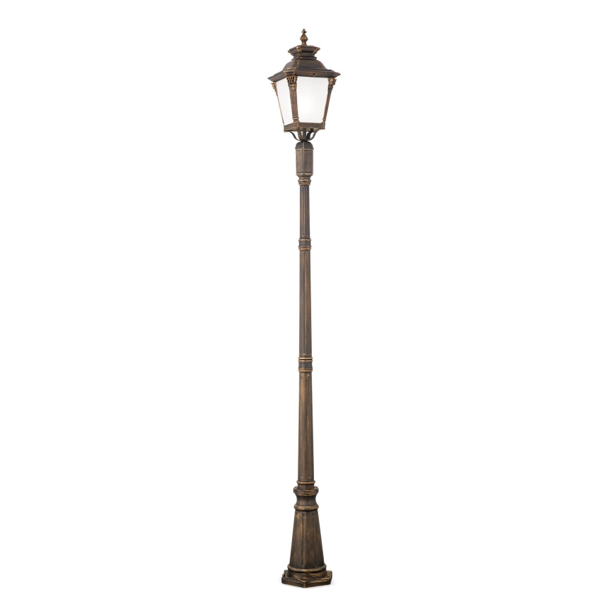 Lampă de exterior AIKO, soclu 1x E27, 60 W, 230 V, 240 cm, IP23, bronz cu patină