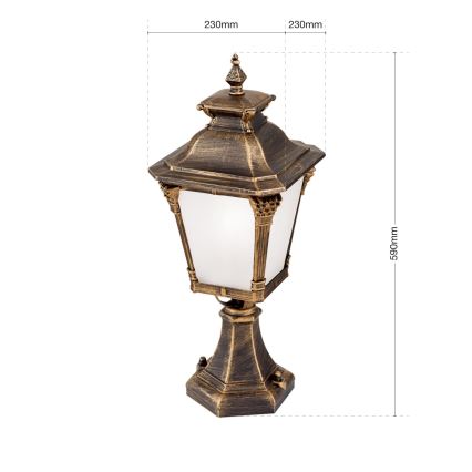 Lampă de exterior AIKO 1xE27/60W/230V 59 cm IP23 bronz/patină