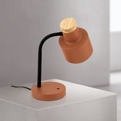 Lampă de masă GILI 1xE27/40W/230V, cărămizie