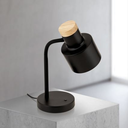Lampă de masă GILI 1xE27/40W/230V, neagră