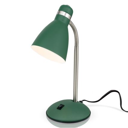 Lampă de masă SCHOOL 1xE27/40W/230V verde/crom mat