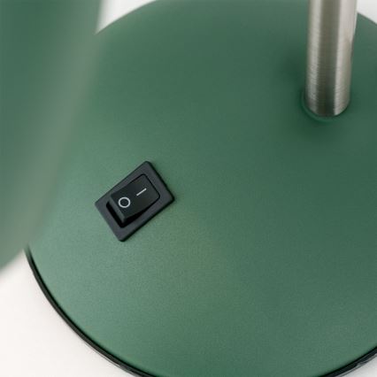 Lampă de masă SCHOOL 1xE27/40W/230V verde/crom mat