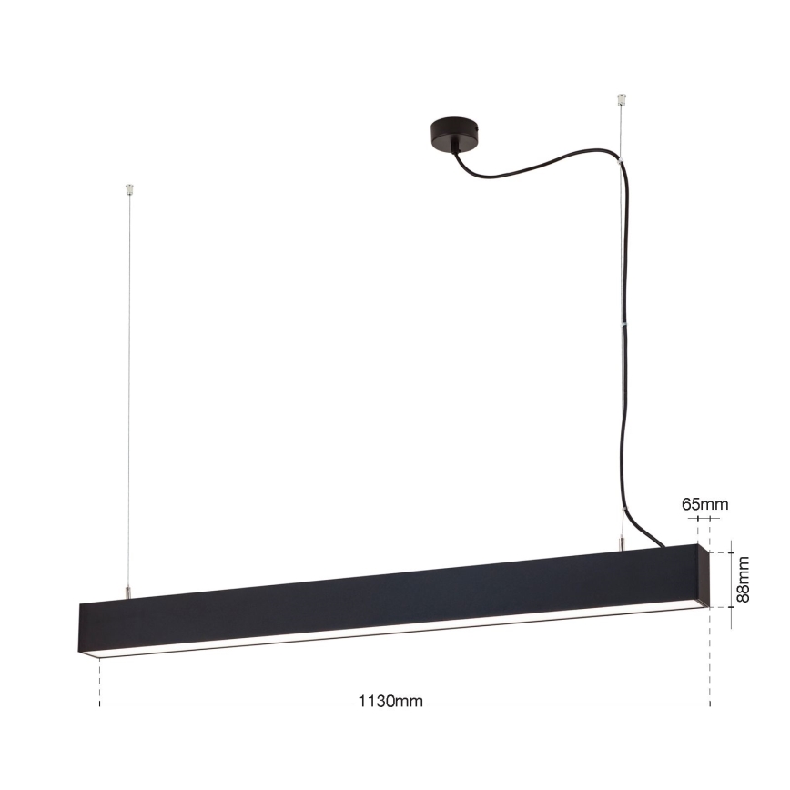 PALKKI 2în1 plafonieră/suspendată LED/38W/230V 3000/4000/5000K negru