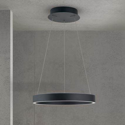 Lustră LED dimabilă KOLK, LED/40W/230V, 2700/3000/4000K, diam. 40 cm, neagră