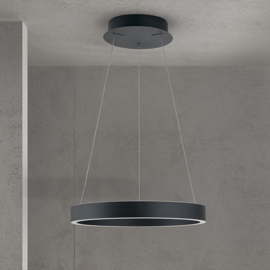 Lustră LED dimabilă KOLK, LED/40W/230V, 2700/3000/4000K, diam. 40 cm, neagră
