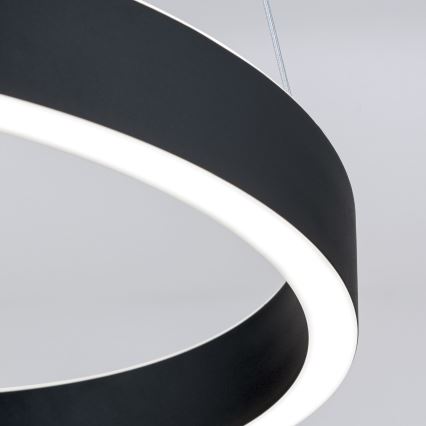 Lustră LED dimabilă KOLK, LED/40W/230V, 2700/3000/4000K, diam. 40 cm, neagră