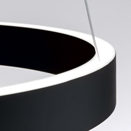 Lustră LED dimabilă KOLK, LED/40W/230V, 2700/3000/4000K, diam. 40 cm, neagră