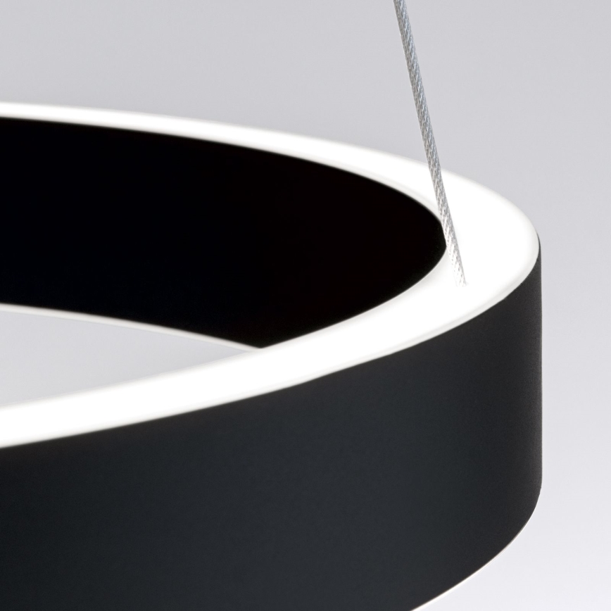 Lustră LED dimabilă KOLK, LED/40W/230V, 2700/3000/4000K, diam. 40 cm, neagră
