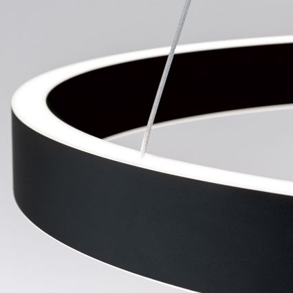 Lustră LED reglabilă pe cablu KOLK, 60 W, 230 V, 2700/3000/4000 K, Ø 60 cm, neagră
