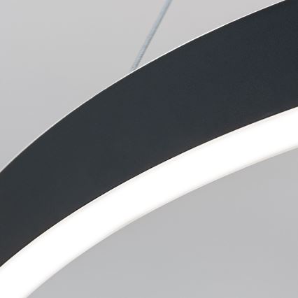 Lustră LED reglabilă pe cablu KOLK, 60 W, 230 V, 2700/3000/4000 K, Ø 60 cm, neagră