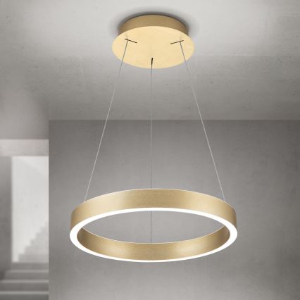 Candelabru LED reglabil pe cablu KOLK LED/40W/230V 2700/3000/4000K Ø 40 cm auriu