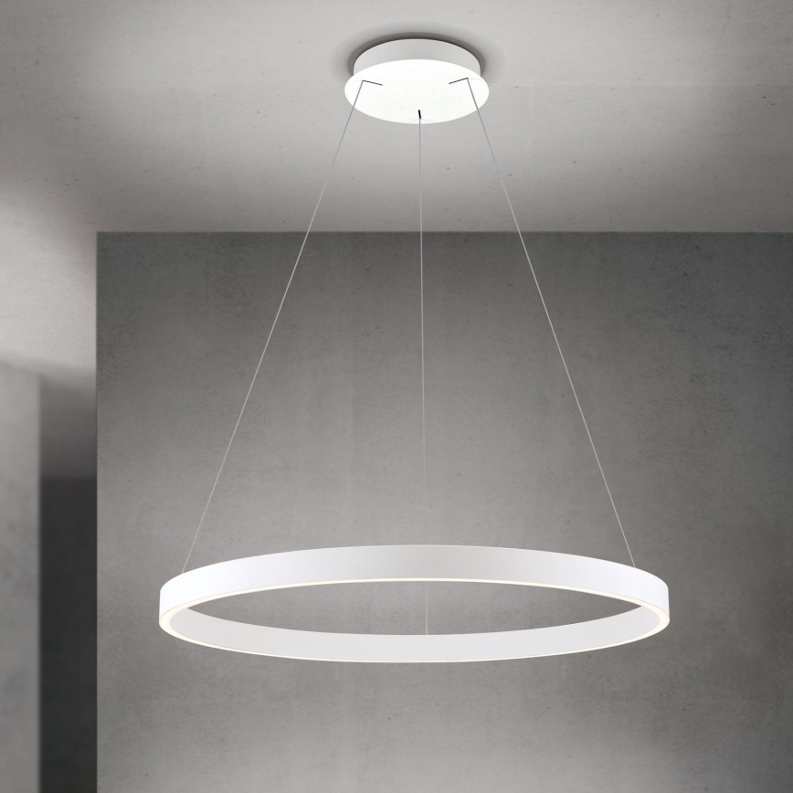Lustră LED dimerizabilă pe cablu KOLK LED/80W/230V 2700/3000/4000K Ø 80 cm albă