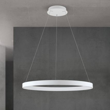Lustră LED dimerizabilă pe cablu KOLK LED/80W/230V 2700/3000/4000K Ø 80 cm albă