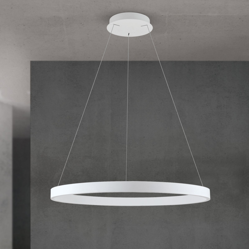 Lustră LED dimerizabilă pe cablu KOLK LED/80W/230V 2700/3000/4000K Ø 80 cm albă