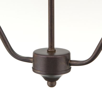 Lustra suspendată pe lanț RULA 2xE27/40W/230V alb/bronz