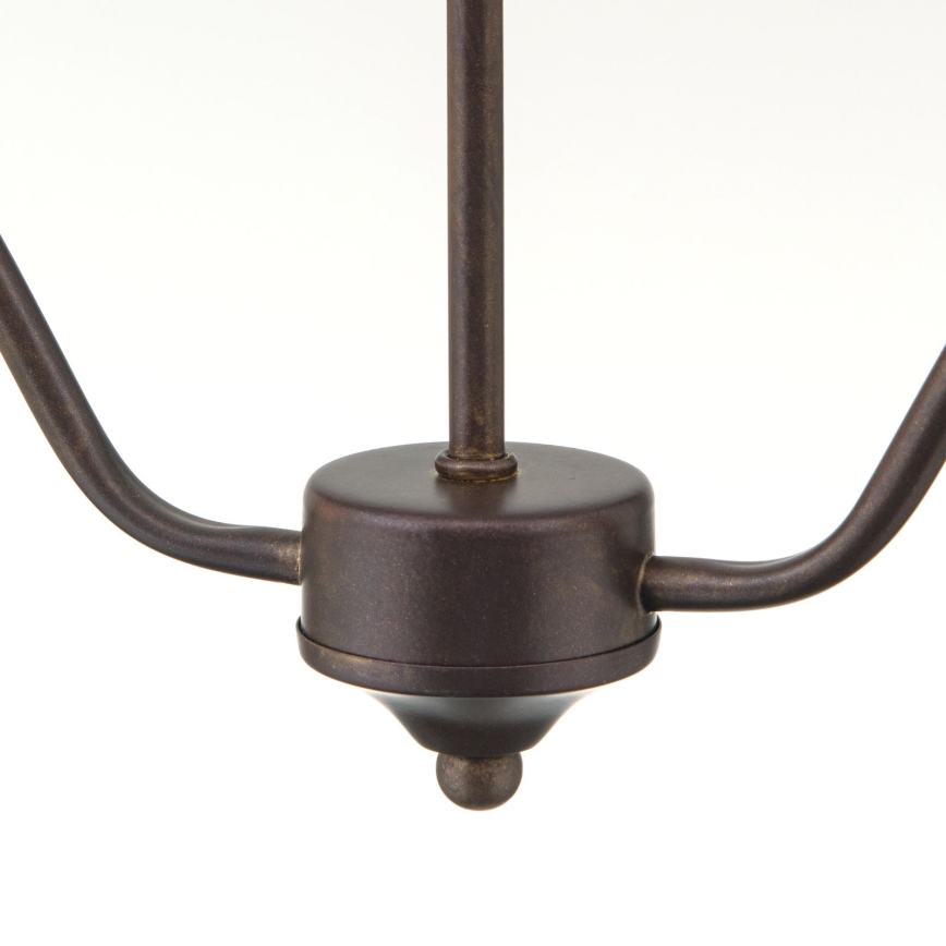 Lustra suspendată pe lanț RULA 2xE27/40W/230V alb/bronz