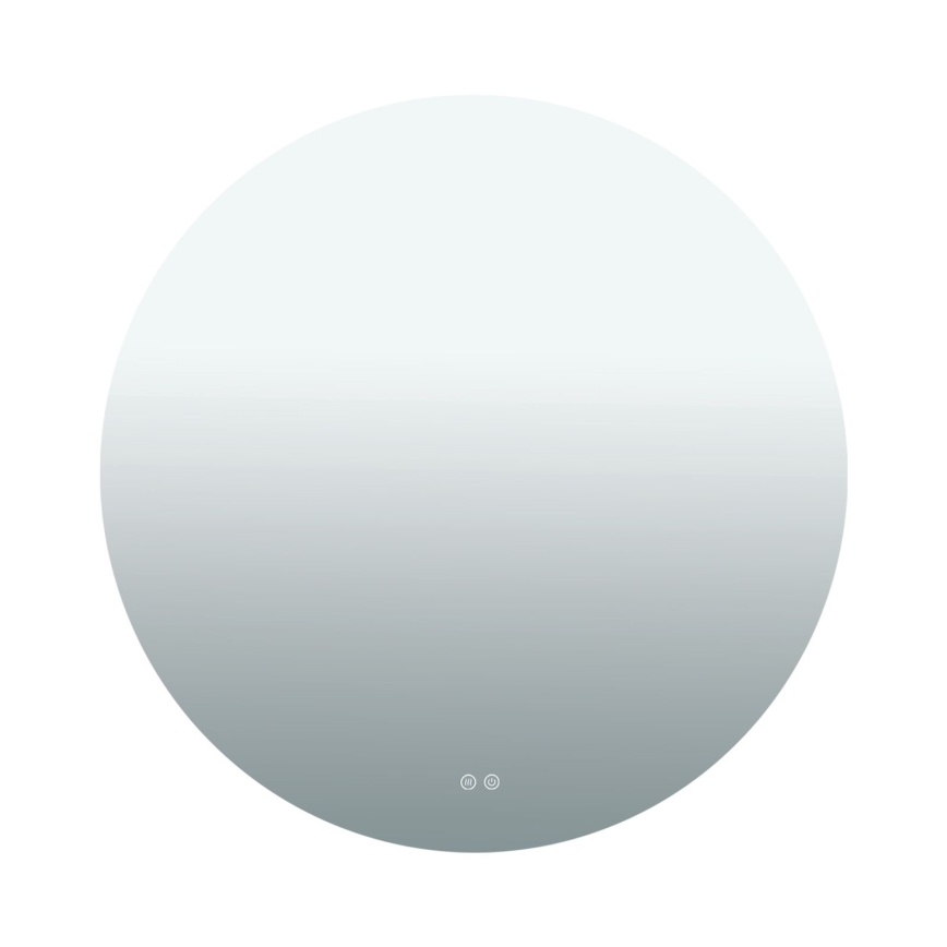 Oglindă de perete FOCUS LED pentru baie, încălzită, cu iluminare LED integrată, 27W, 230V, 3000/4200/6000K, Ø 80 cm, IP44