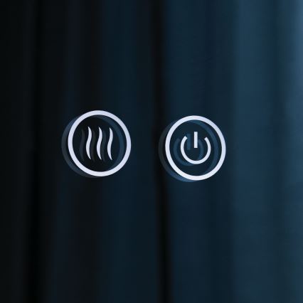 Oglindă de perete FOCUS LED pentru baie, încălzită, cu iluminare LED integrată, 27W, 230V, 3000/4200/6000K, Ø 80 cm, IP44