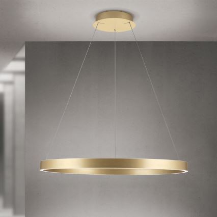 Lustră LED dimabilă suspendată pe cablu KOLK LED/80W/230V 2700/3000/4000K Ø 80 cm, auriu
