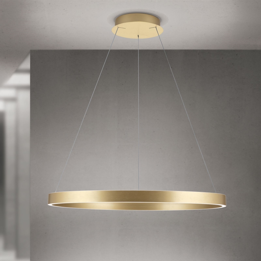 Lustră LED dimabilă suspendată pe cablu KOLK LED/80W/230V 2700/3000/4000K Ø 80 cm, auriu