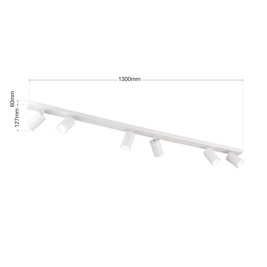 Spot aplicat SEAN, 6x GU10/13W/230V, alb