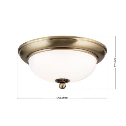 Plafonieră EMPIRA 2xE14/40W/230V Ø 26,5 cm bronz