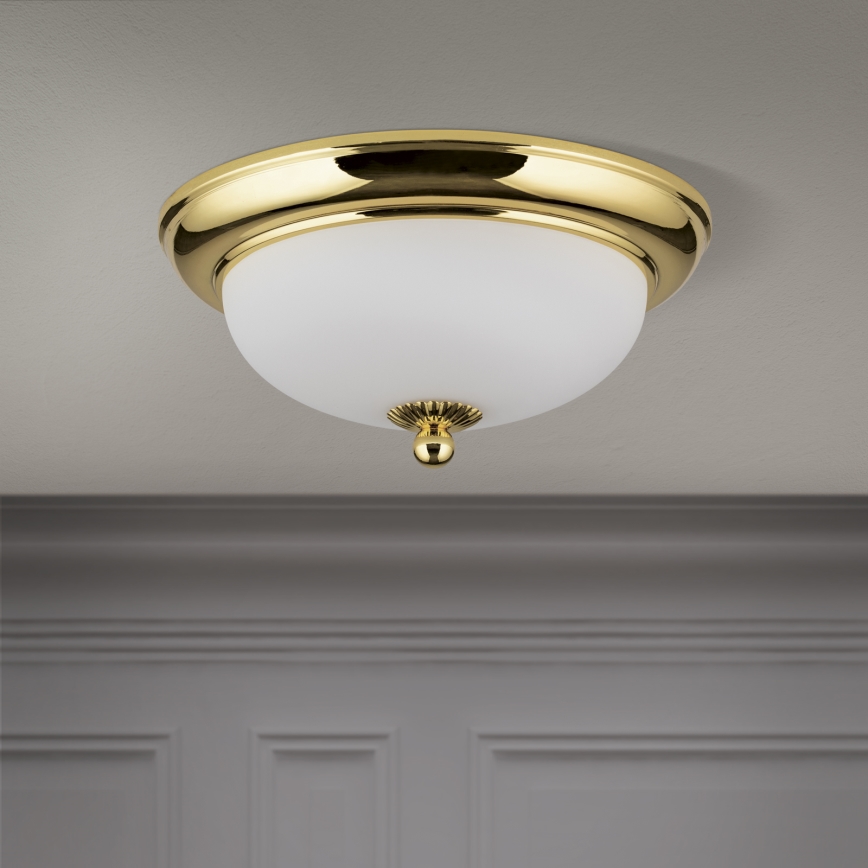 Plafonieră EMPIRA, 2 x E14, 40W, 230V, Ø 26,5 cm, aurie