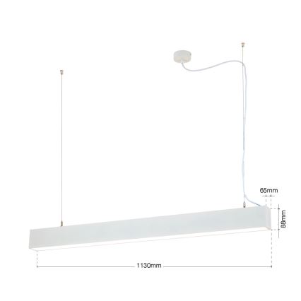 Plafonieră/pendulă LED 2-în-1 PALKKI LED/38W/230V 3000/4000/5000K alb