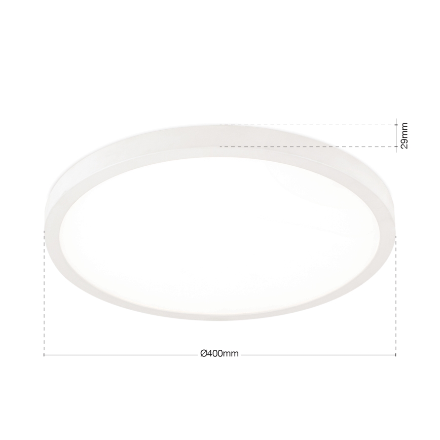 Plafonieră LED dimmabilă DISC, 30W, 230V, 2700/3000/4000K, Ø 40 cm, albă