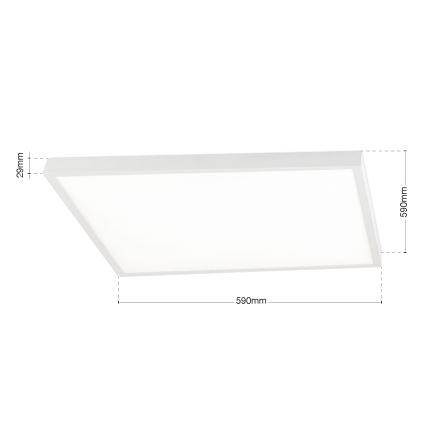 Plafonieră LED dimabilă DISC LED/46W/230V 2700/3000/4000K 59x59 cm albă