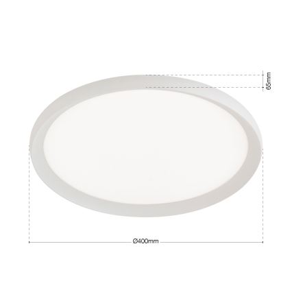 Plafonieră LED KANT, 30W, 230V, 2700/3000/4000K, Ø 40 cm, albă