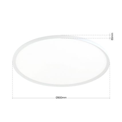 Plafonieră LED KANT, 66W, 230V, 2700/3000/4000K, Ø 80 cm, albă