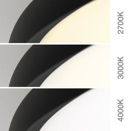 Plafonieră LED KANT, Ø 80 cm, 66 W, 230 V, 2700/3000/4000 K, neagră