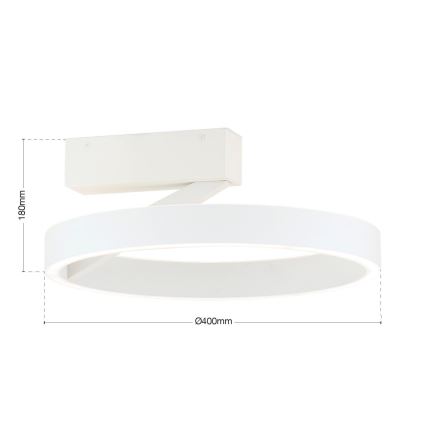 Plafonieră LED KOLK, 40W, 230V, 2700/3000/4000K, Ø 40 cm, albă