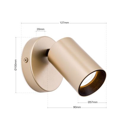 Orion SEAN - Aplică spot de perete 1xGU10/13W/230V, auriu